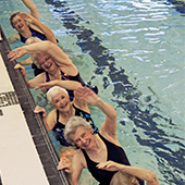 participants in aquatherapy class